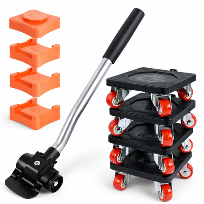 ELEVADOR RollEasy™ + CUÑAS NIVELADORAS DE MUEBLES + ELEVADORES GRATIS